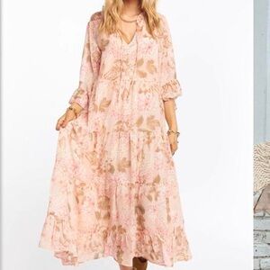 Show Me Your Mumu Viola Maxi Dress in Hydrangea Blooms